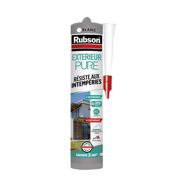 RUBSON - Mastic pure extérieur blanc cartouche 280ml