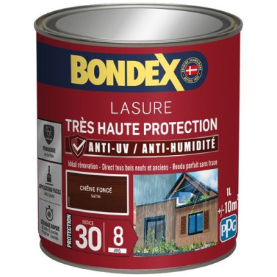 Lasure 8ans Très Haute Protection Satiné Bidon 1L
