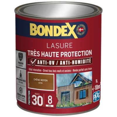 Lasure 8ans Très Haute Protection Satiné Bidon 1L