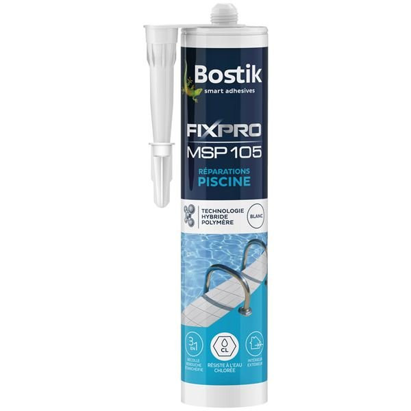 BOSTIK - Mastic fixpro msp105 réparation piscine cartouche 290ml