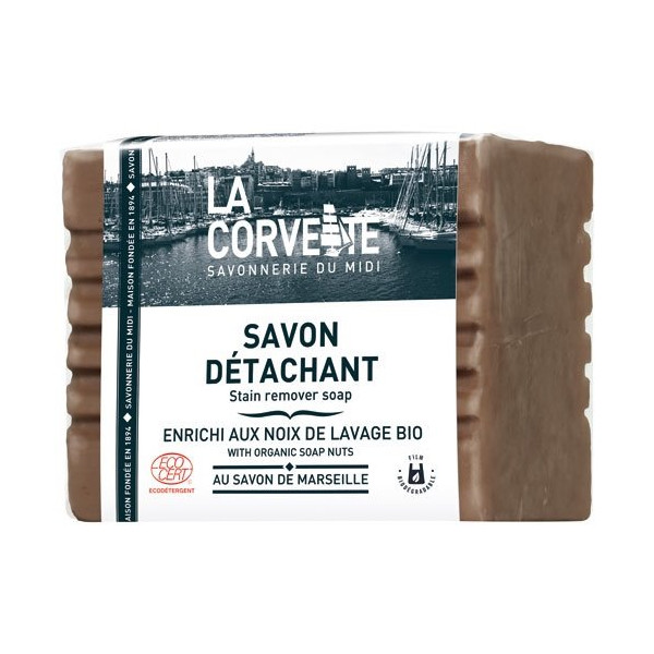 LA CORVETTE - Savon détachant enrichi aux noix de lavage écocert 250g