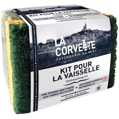 KIT VAISSELLE SAVON VEGETAL EPONGE (Vendu par 1)