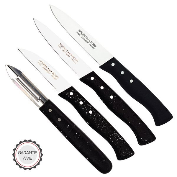 NOGENT - Coffret 4 couteaux de cuisine Expert - Les Basiques