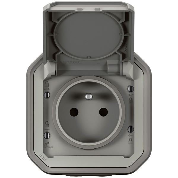 LEGRAND - Plexo prise 2p+t gris complet