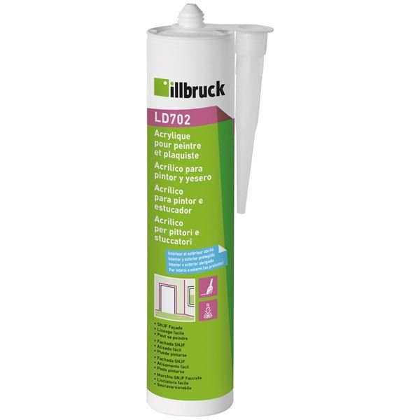 NEC+ ILLBRUCK - Mastic acrylique LD702 gris 310ml