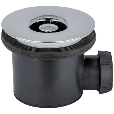 BONDE DOUCHE Ø90/40 GRILLE ABS CHROME