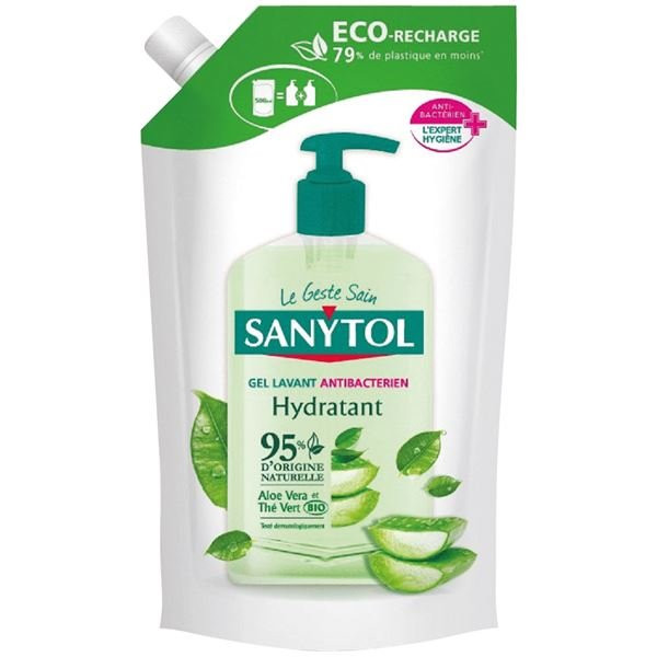 SANYTOL - Recharge savon antibactérien hydratant Sanytol 500 ml