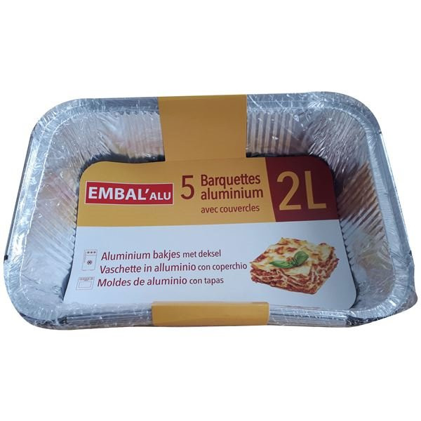 EMBAL'ALU - Barquette alu 2l x5