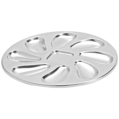 PLAT A HUITRES EN INOX 8 TROUS