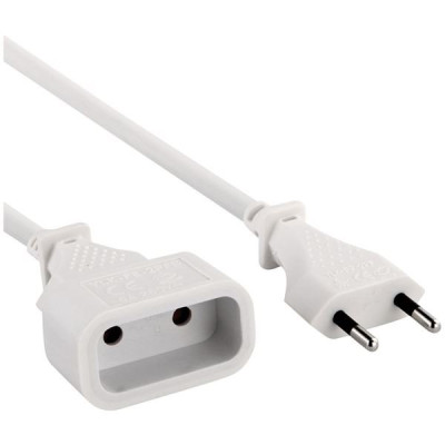 PROLONG.H03VVH2F 2X0.75MM BLANC 3M (Vendu par 1)