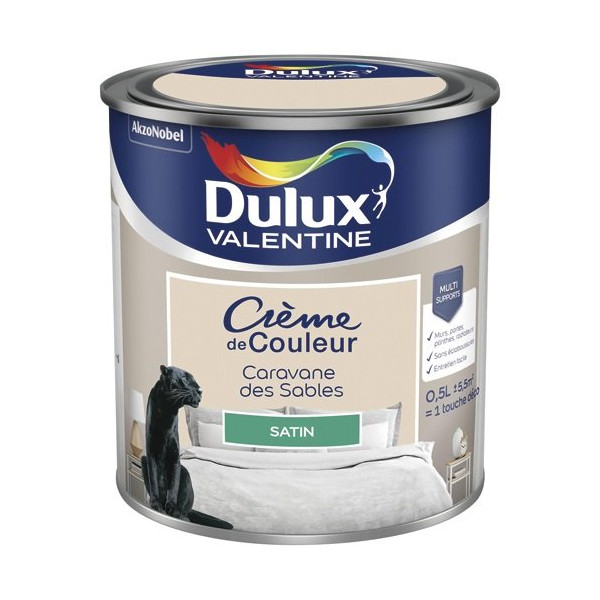 DULUX VALENTINE - Valentine crème de couleur satin 0.5l caravane des sables