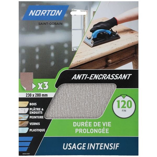 NORTON - Feuilles anti-encrassantes 230x280 grain 120