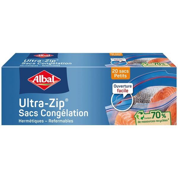 ALBAL - Sacs congélation petits modèles ultra zip x20