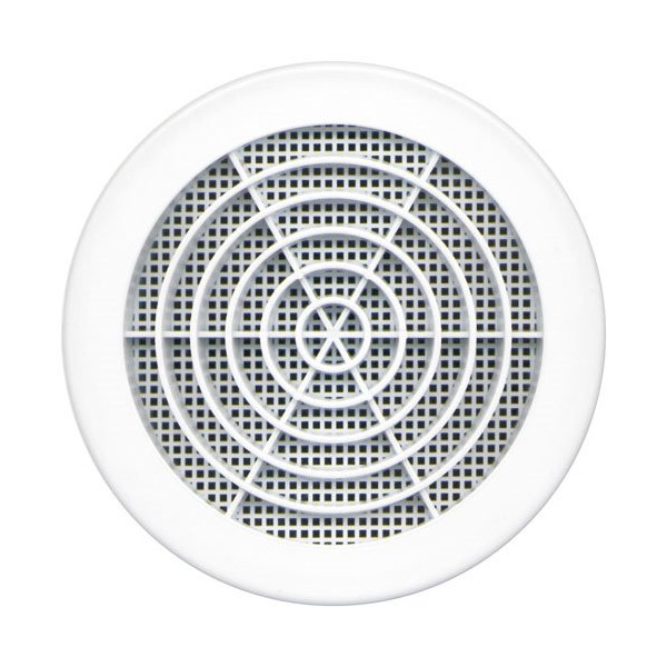 AUTOGYRE - Grille concentrique à clipser ronde d.125/140mm blanc 39cm²