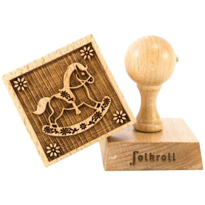 TAMPON DECO CARRE CHEVAL A BASCULE