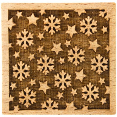 TAMPON DECO CARRE FLOCON