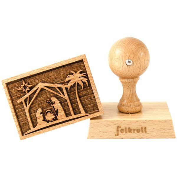 PATISSE - Tampon à biscuits rectangle - Motif Nativité