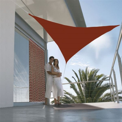 VOILE OMBRAGE TRIANG.3M TERRACOTTA
