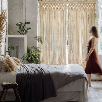 RID.PORT.BOHEME EN MACRAME 90X200 ECRU (Vendu par 1)