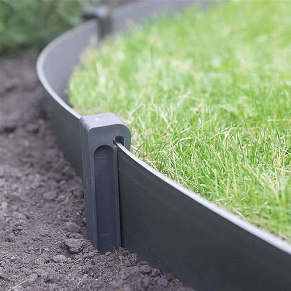 NORTENE - Piquet d'ancrage bordures pp 100% recyclé Etik Fix gris x10