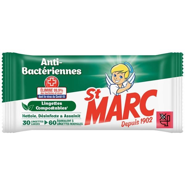 ST MARC - Lingettes antibactériennes St Marc x60.