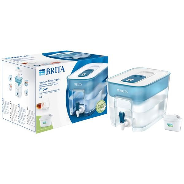 BRITA - Fontaine à eau 8.2 L Bleue - Flow Maxtra Pro All-in-1