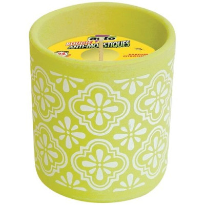 BOUGIE ANTI MOUSTIQUES DECORATIVE 24H (Vendu par 1)