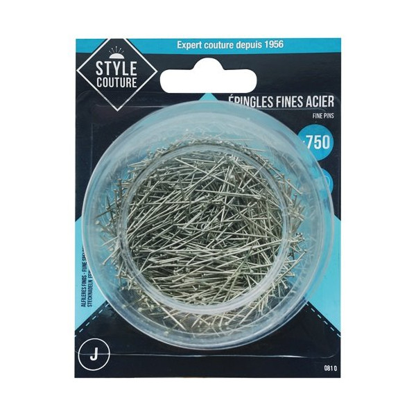 STYLE COUTURE - Epingles fines acier x750