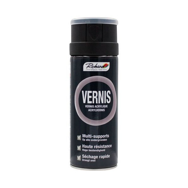 RICHARD COLORANTS - Aérosol 400ml vernis acrylique mat multi supports