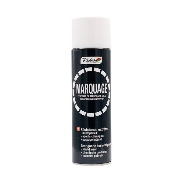 RICHARD COLORANTS - Aérosol 500ml marquage sols blanc
