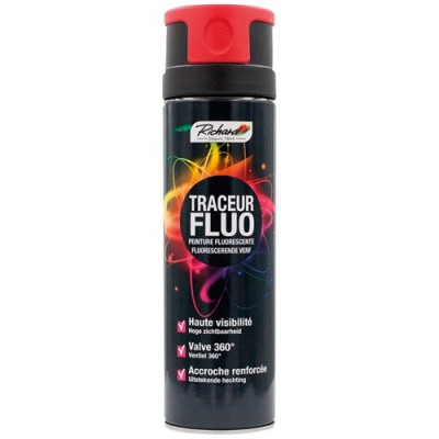 Aérosol 500ml traceur acrylique fluo rouge multi supports