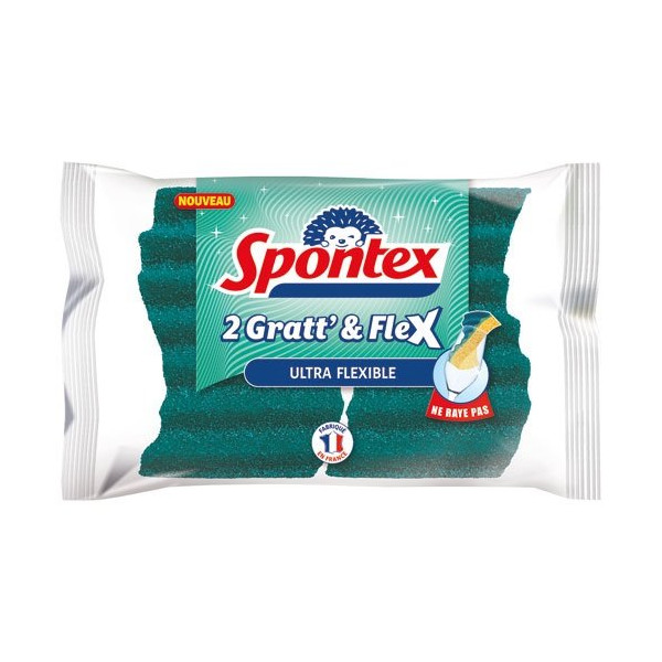 SPONTEX - Eponge gratte & flex ultra flexible non rayante.