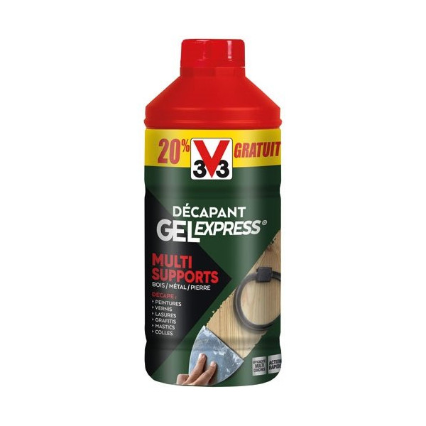 V33 - Décapant multi-supports 1 litre +20% offerts