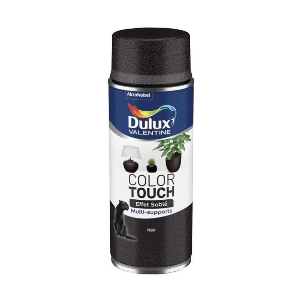 DULUX VALENTINE - Aérosol Color Touch effet sablé noir 400ml