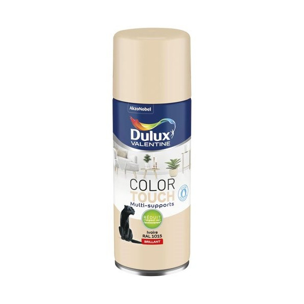 DULUX VALENTINE - Aerosol color touch brillant ivoire 400 ml
