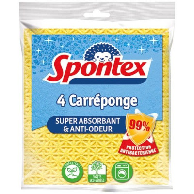 Carre-eponge anti bacteries les 4