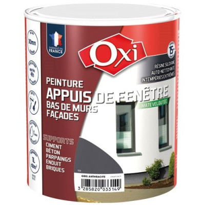 Peinture appuis fenêtre 1l anthracite ral 7016