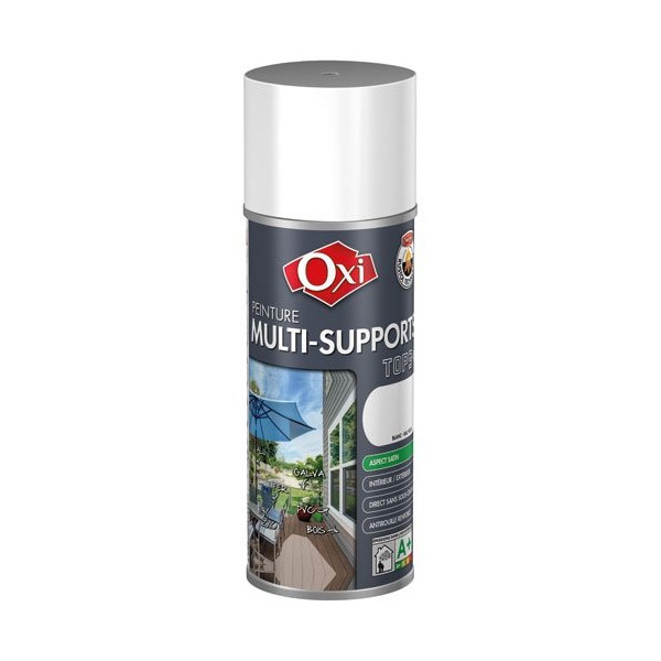 OXI - Peinture top 3 multi supports satin 400ml jaune sécurité