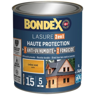 Lasure Haute Protection 2 en 1 Satin 5 Ans 1L