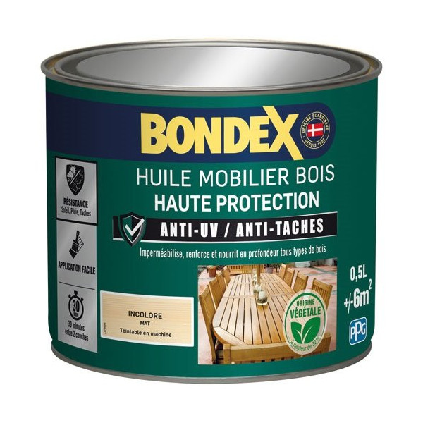 BONDEX - Bondex huile mobilier bois 0.5l incolore