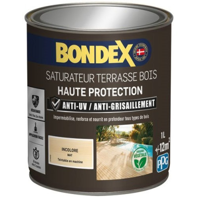 Saturateur Terrasse Bois Haute Protection Mat Pot 1L