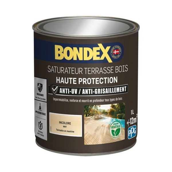 BONDEX - Bondex saturateur bois 1l incolore