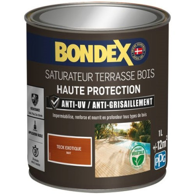 Saturateur Terrasse Bois Haute Protection Mat Pot 1L