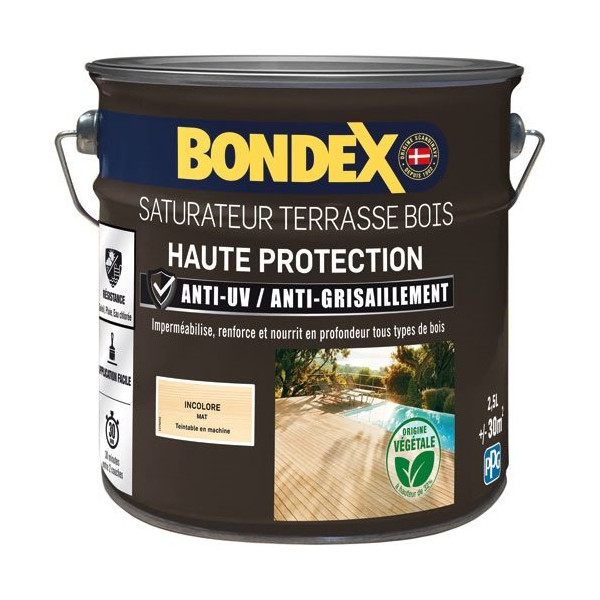 BONDEX - Bondex saturateur bois 2.5l incolore