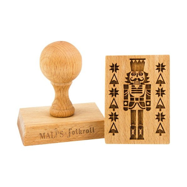 PATISSE - Tampon en bois rectangle - Motif Casse-Noisette