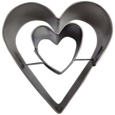 Découpoir Cœur double