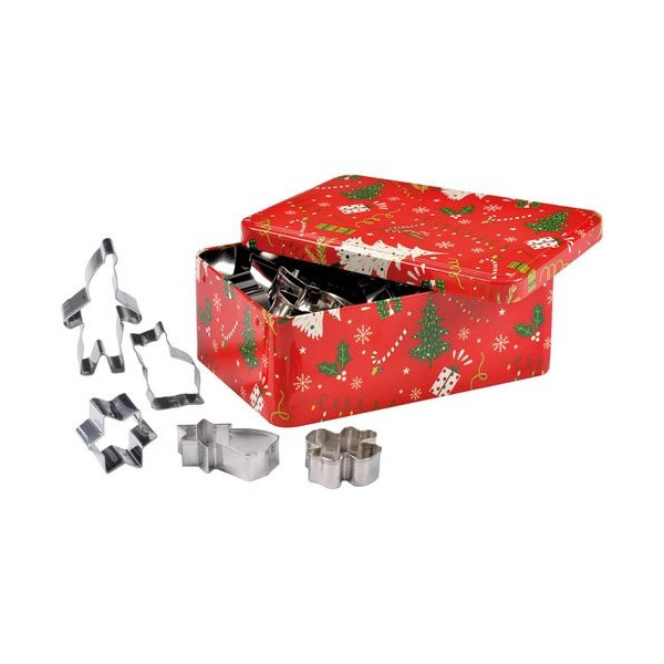 PATISSE - Boîte métal 25 emporte-pièces - Sapins