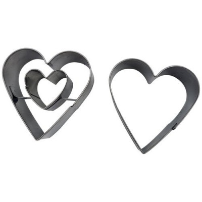 Set 2 découpoirs Cœur 4 cm