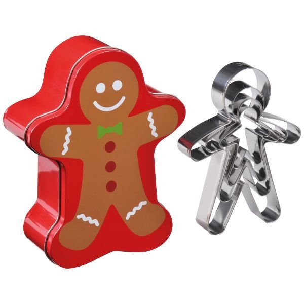 PATISSE - Boîte métal 4 emporte-pièces - Mannele