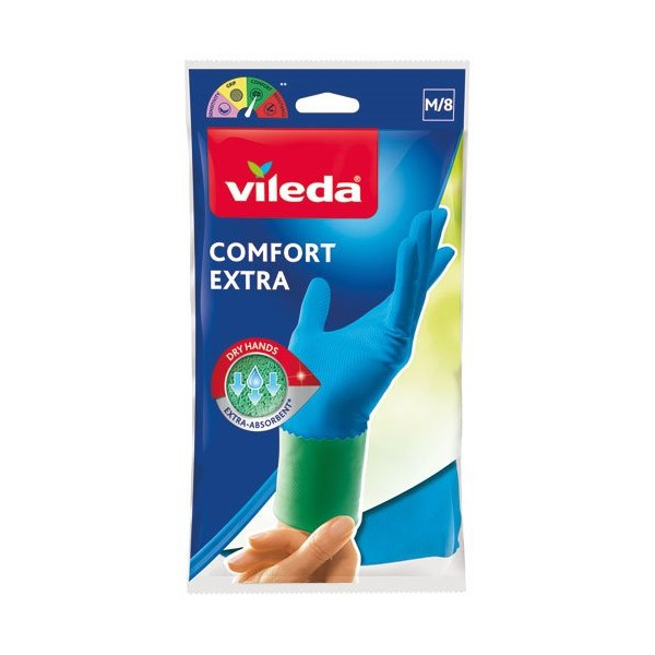 VILEDA - Gants confort extra taille M